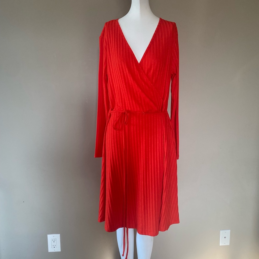 Joe Fresh Orange Ribbed Dress - Medium - NWT